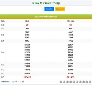 Quay thử xổ số miền trung hôm nay